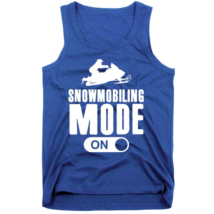 Snowmobiling Mode On Kids Snowmobile Gift Snow Machine Rider Gift Tank Top