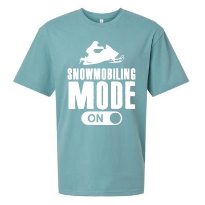 Snowmobiling Mode On Kids Snowmobile Gift Snow Machine Rider Gift Sueded Cloud Jersey T-Shirt