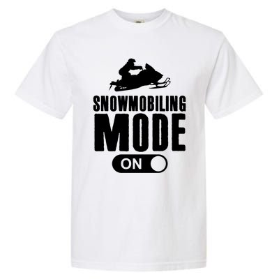 Snowmobiling Mode On Kids Snowmobile Gift Snow Machine Rider Gift Garment-Dyed Heavyweight T-Shirt