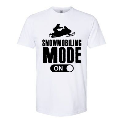 Snowmobiling Mode On Kids Snowmobile Gift Snow Machine Rider Gift Softstyle CVC T-Shirt