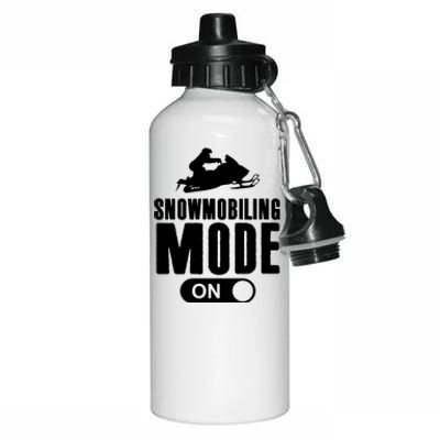 Snowmobiling Mode On Kids Snowmobile Gift Snow Machine Rider Gift Aluminum Water Bottle