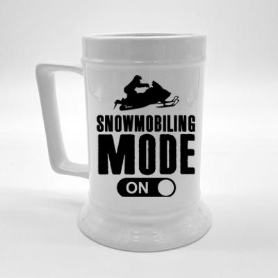 Snowmobiling Mode On Kids Snowmobile Gift Snow Machine Rider Gift Beer Stein