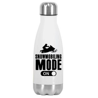 Snowmobiling Mode On Kids Snowmobile Gift Snow Machine Rider Gift Stainless Steel Insulated Water Bottle