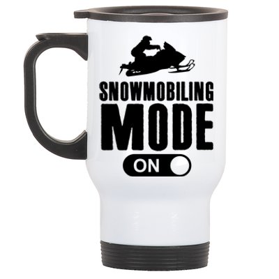 Snowmobiling Mode On Kids Snowmobile Gift Snow Machine Rider Gift Stainless Steel Travel Mug