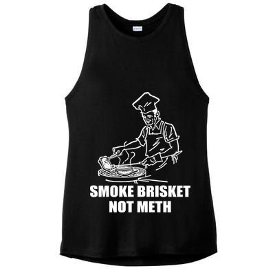 Smoke Brisket Not Meth Ladies PosiCharge Tri-Blend Wicking Tank