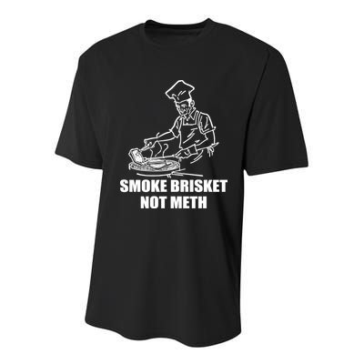 Smoke Brisket Not Meth Youth Performance Sprint T-Shirt