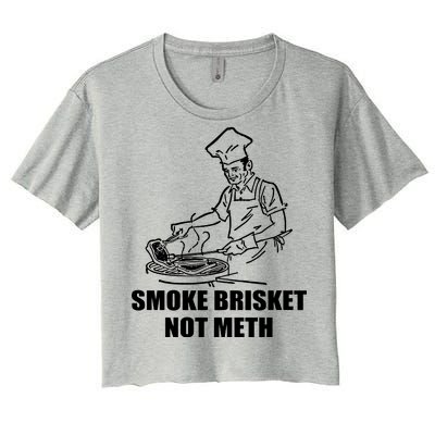 Smoke Brisket Not Meth Women's Crop Top Tee