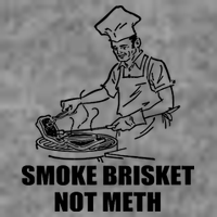 Smoke Brisket Not Meth Women's V-Neck T-Shirt