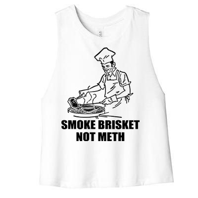 Smoke Brisket Not Meth Women's Racerback Cropped Tank