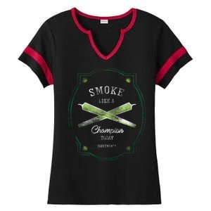 Smoke Like A Champion Ladies Halftime Notch Neck Tee