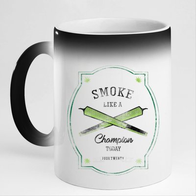 Smoke Like A Champion 11oz Black Color Changing Mug