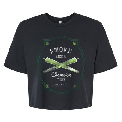 Smoke Like A Champion Bella+Canvas Jersey Crop Tee