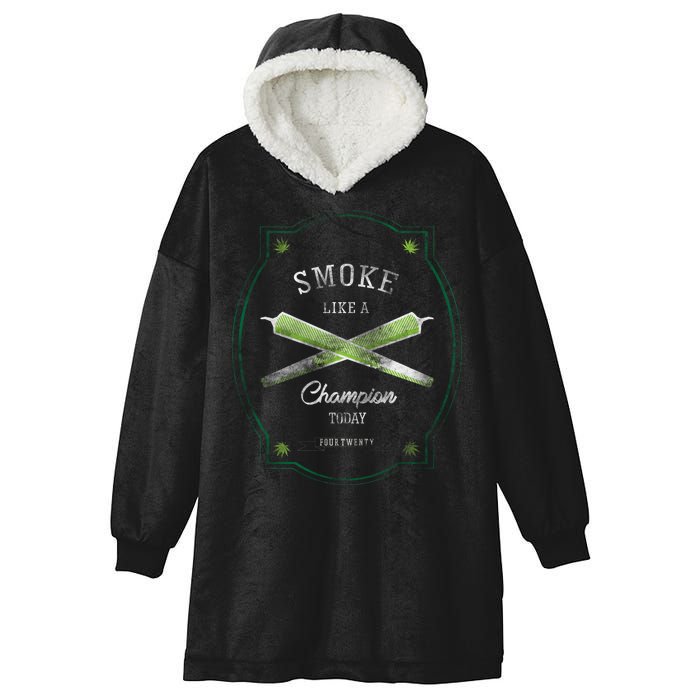 Smoke Like A Champion Hooded Wearable Blanket