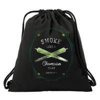 Smoke Like A Champion Drawstring Bag