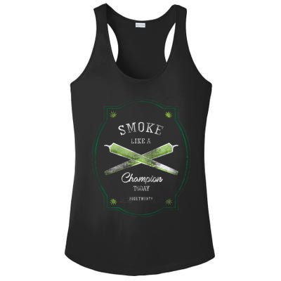 Smoke Like A Champion Ladies PosiCharge Competitor Racerback Tank