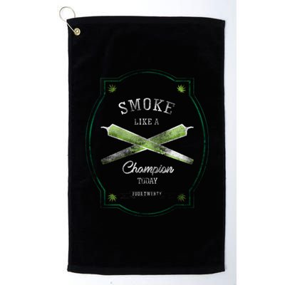 Smoke Like A Champion Platinum Collection Golf Towel