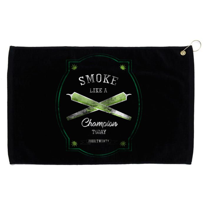 Smoke Like A Champion Grommeted Golf Towel