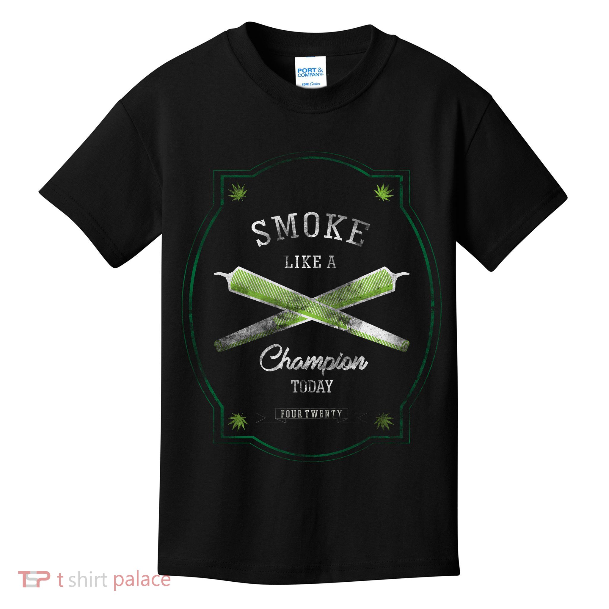 Smoke Like A Champion Kids T-Shirt