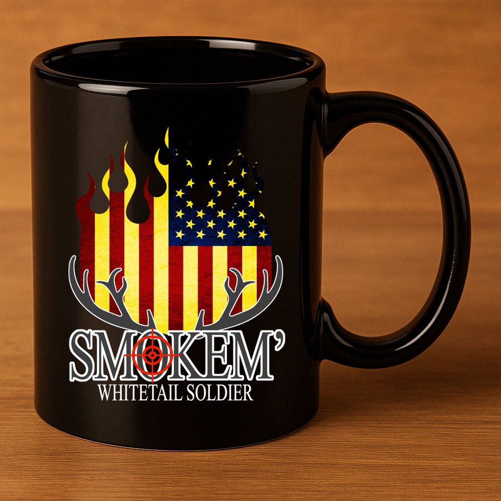 Smokem Whitetail Soldier 11oz C Handle Ceramic Mug