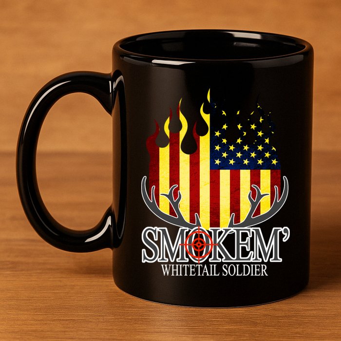 Smokem Whitetail Soldier 11oz C Handle Ceramic Mug