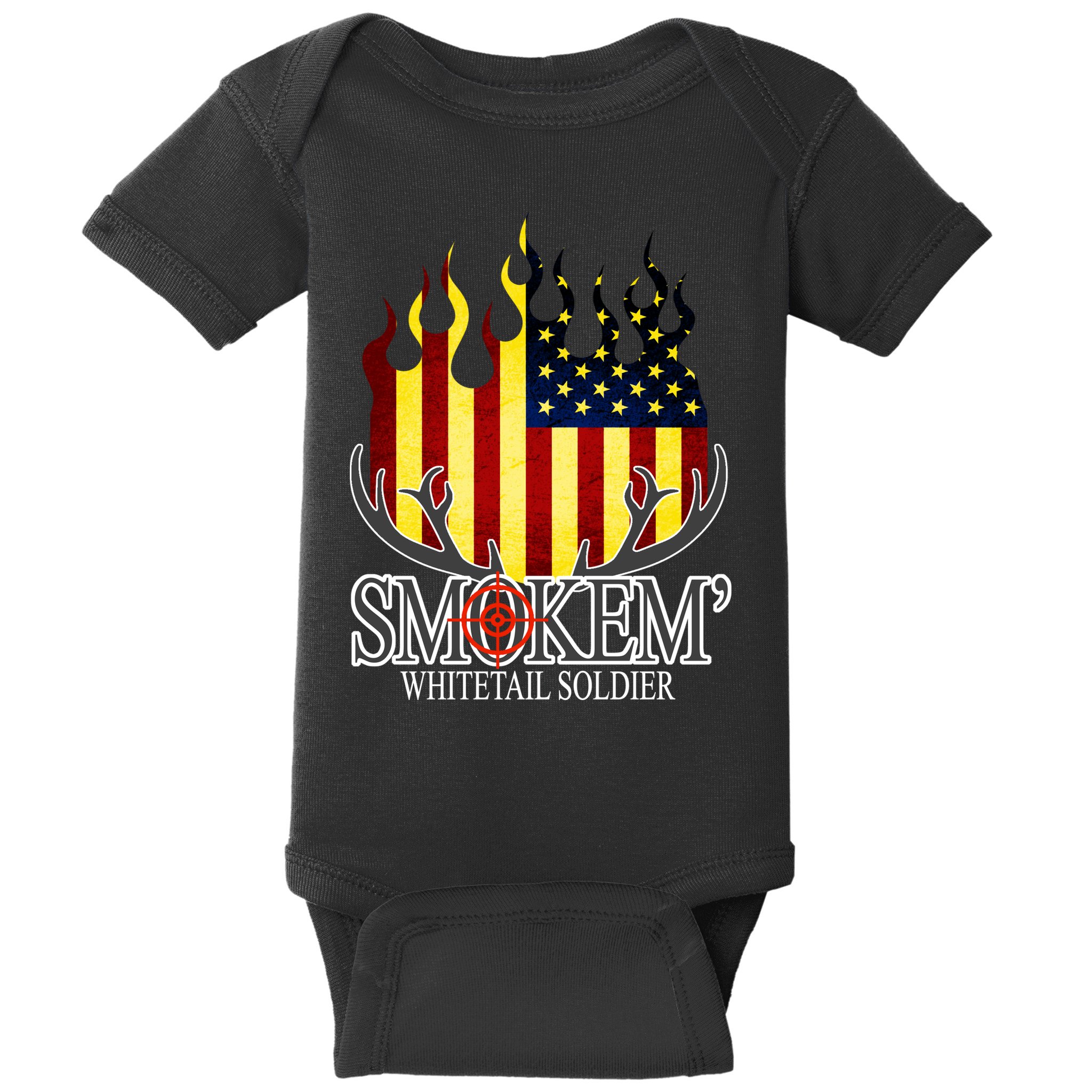 Smokem Whitetail Soldier Baby Bodysuit