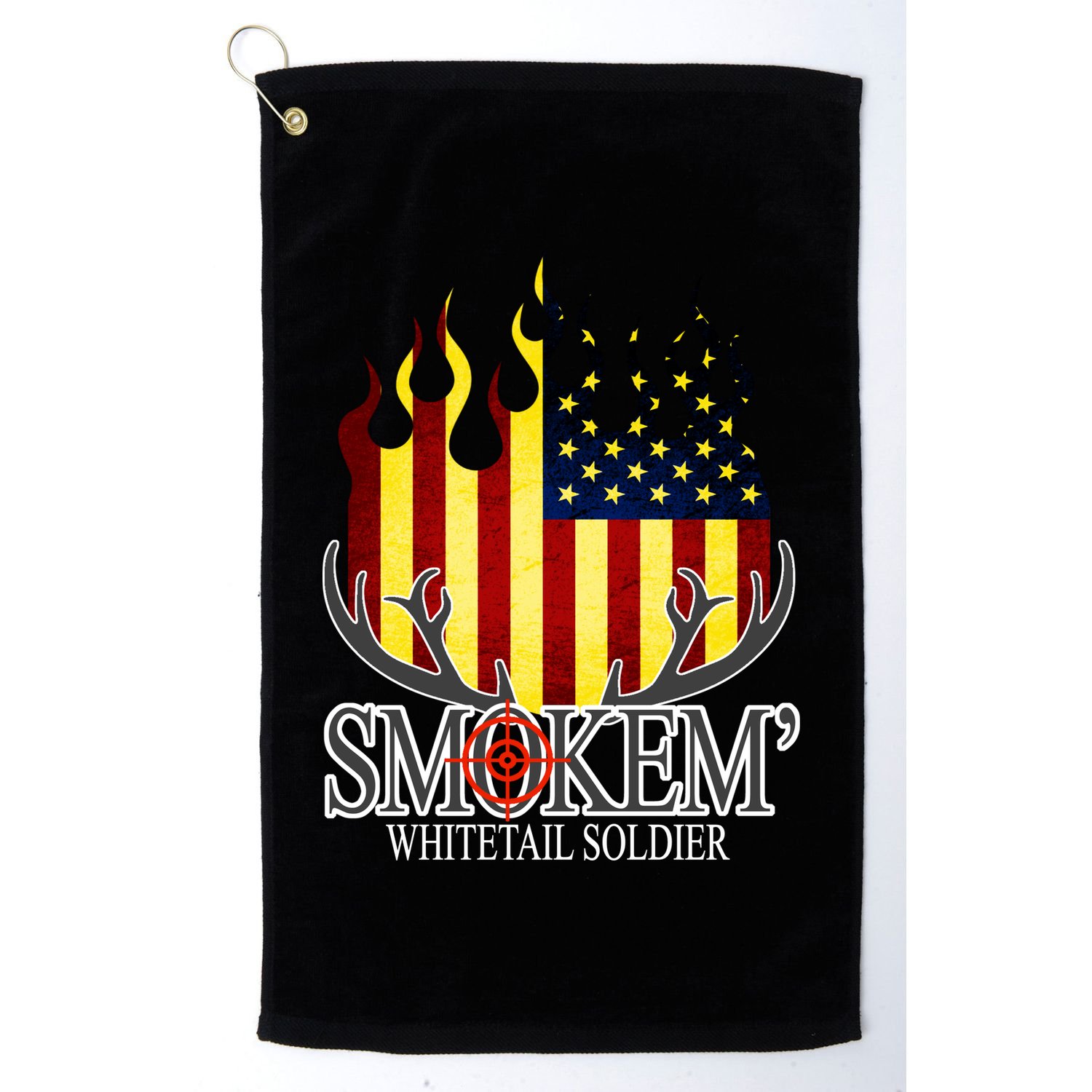 Smokem Whitetail Soldier Golf Towel