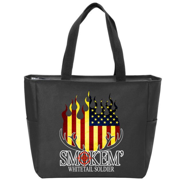 Smokem Whitetail Soldier Zip Tote Bag
