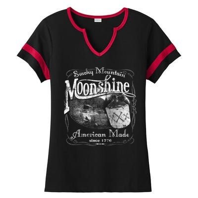 Smokey Mountain Moonshine Ladies Halftime Notch Neck Tee