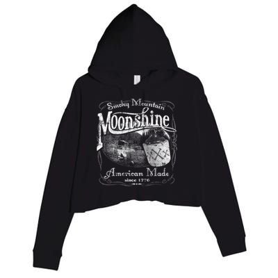 Smokey Mountain Moonshine Crop Fleece Hoodie