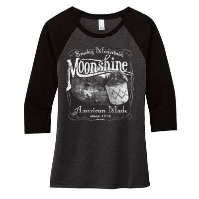 Smokey Mountain Moonshine Women's Tri-Blend 3/4-Sleeve Raglan Shirt