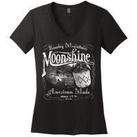 Smokey Mountain Moonshine Women's V-Neck T-Shirt