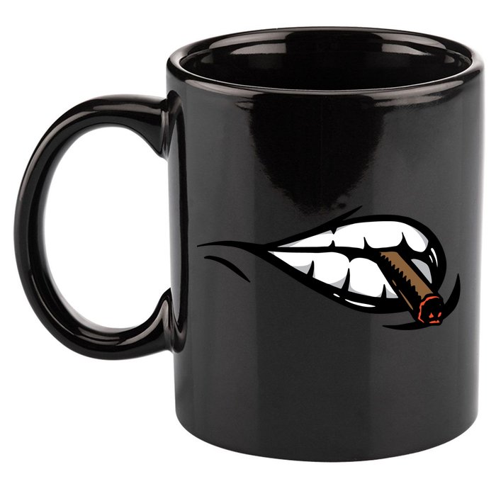 Smoking 11oz C Handle Ceramic Mug