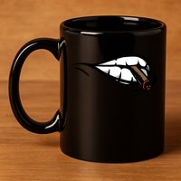 Smoking 11oz C Handle Ceramic Mug