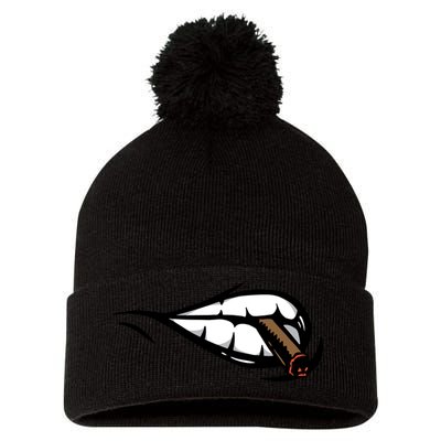 Smoking Pom Pom 12in Knit Beanie