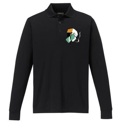 Smoking Anime Boy Performance Long Sleeve Polo