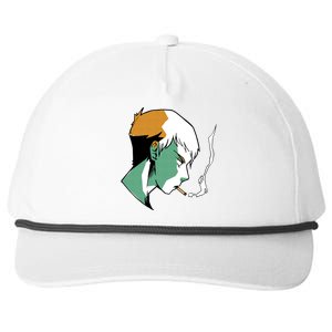 Smoking Anime Boy Snapback Five-Panel Rope Hat