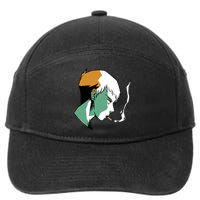 Smoking Anime Boy 7-Panel Snapback Hat