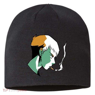 Smoking Anime Boy Sustainable Beanie