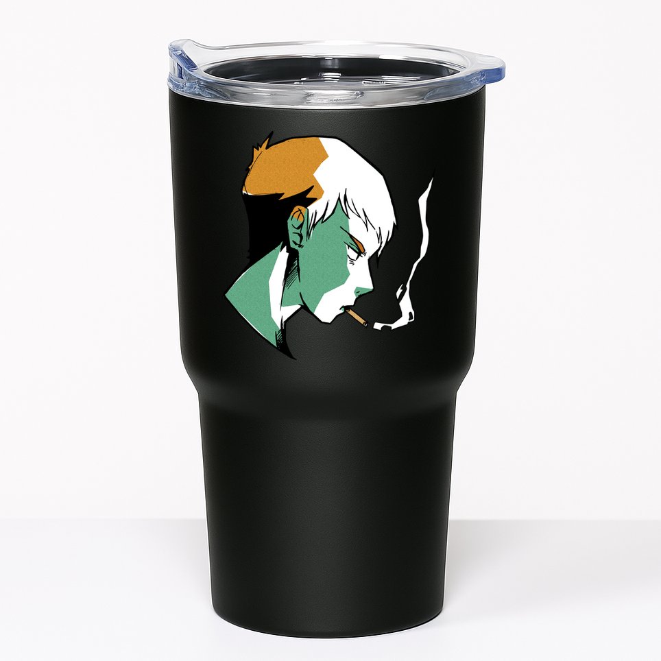 Smoking Anime Boy Tumbler