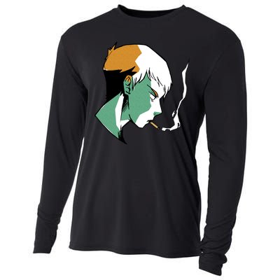 Smoking Anime Boy Cooling Performance Long Sleeve Crew