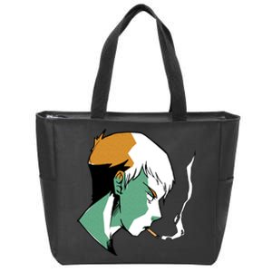 Smoking Anime Boy Zip Tote Bag