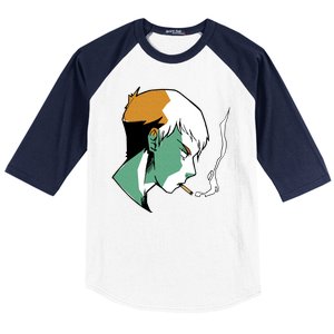 Smoking Anime Boy Baseball Sleeve Shirt