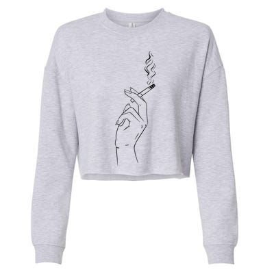 Smoking Hand Cropped Pullover Crew