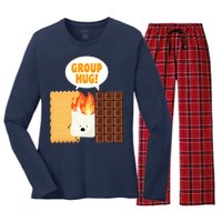 S'mores Group Hug Women's Long Sleeve Flannel Pajama Set 