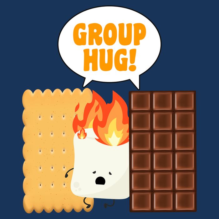 S'mores Group Hug Ladies Long Sleeve Shirt
