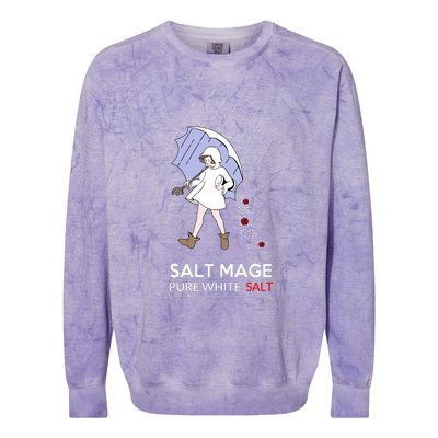 Salt Mage Pure White Salt Colorblast Crewneck Sweatshirt