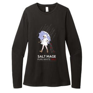 Salt Mage Pure White Salt Womens CVC Long Sleeve Shirt