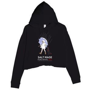 Salt Mage Pure White Salt Crop Fleece Hoodie