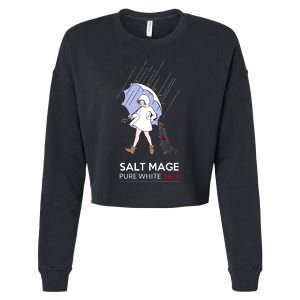 Salt Mage Pure White Salt Cropped Pullover Crew