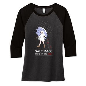 Salt Mage Pure White Salt Women's Tri-Blend 3/4-Sleeve Raglan Shirt